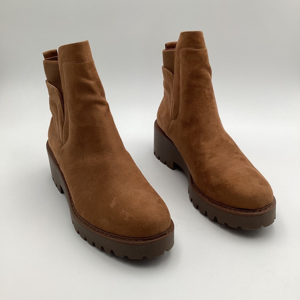 Womens Rock & Candy By Zigi Brown Suede Ankle Boots W/ Chunky Lug Sole size 10